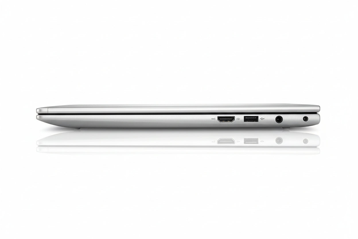 HP ProBook 4 G1i 16 open on flat surface displaying WUXGA resolution screen.

