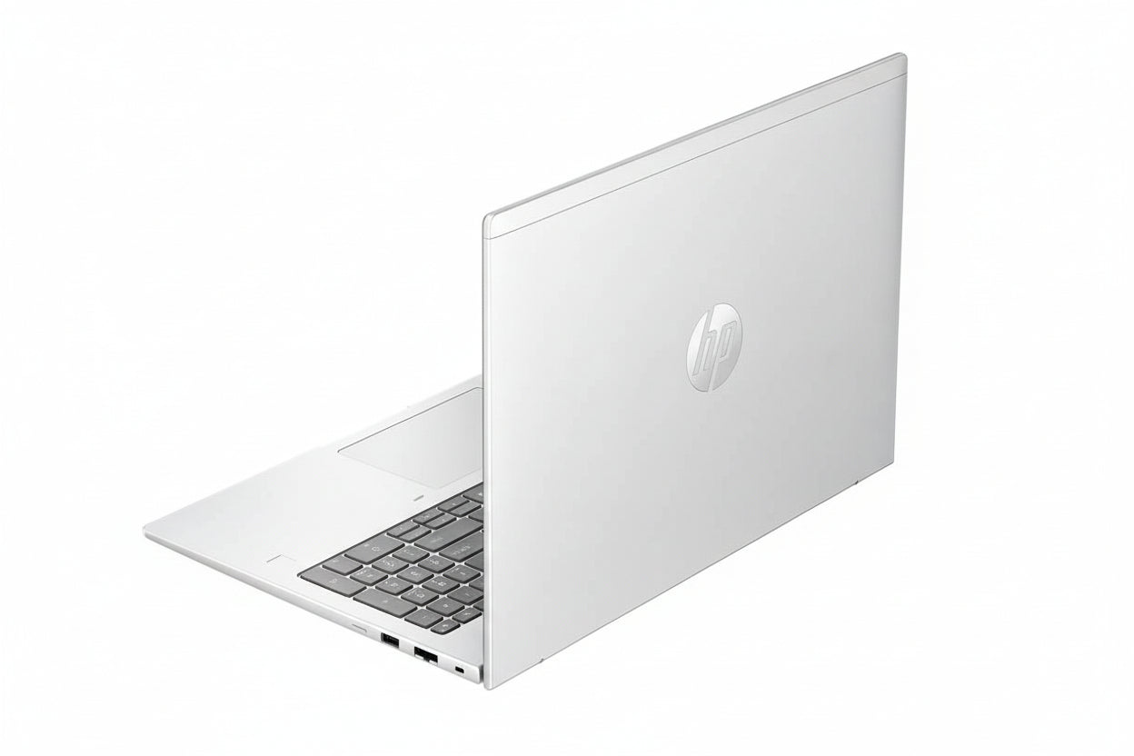 Left side I/O ports of HP ProBook 4 G1a including USB-C with DisplayPort and HDMI 2.1.

