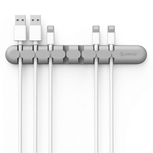 ORICO CBS7-GY grey 7-slot cable organizer holding charging cables