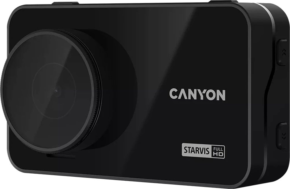 CANYON car recorder DVR10GPS FullHD 1080p Wi-Fi GPS Black features a sleek design for high-quality vehicle recording.
