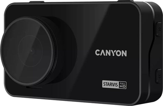 CANYON car recorder DVR10GPS FullHD 1080p Wi-Fi GPS Black features a sleek design for high-quality vehicle recording.