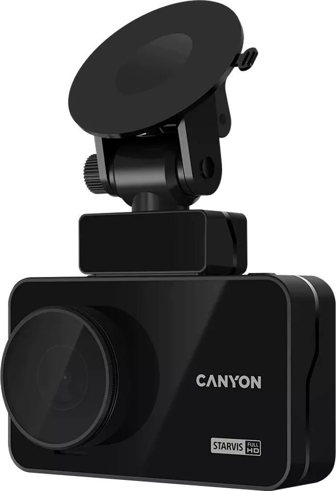 CANYON car recorder DVR10GPS FullHD 1080p Wi-Fi GPS Black features night vision and Wi-Fi for seamless recording.