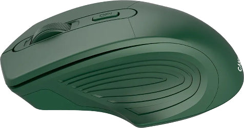 Green computer mouse on a white background