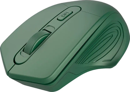 Green computer mouse on a white background