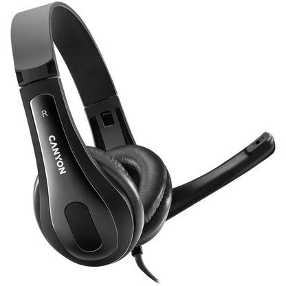 Canyon OnTalk 1 USB-A PC headset CNS-CHSU1B front view