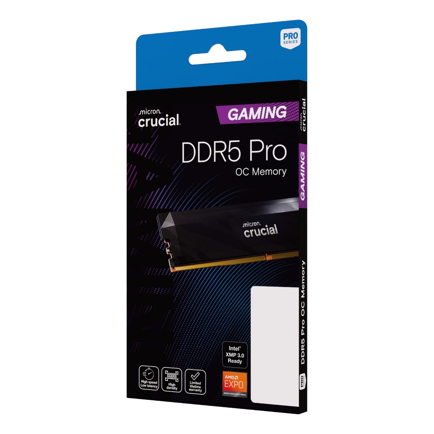 Crucial Pro 16GB 6400Mhz DDR5 Desktop OC Gaming Memory - Black