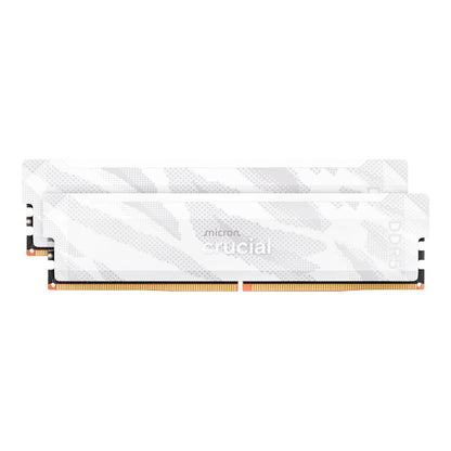 Crucial Pro Overclocking DDR5-6400 32GB Desktop Gaming Memory Kit (16GB x 2) – White