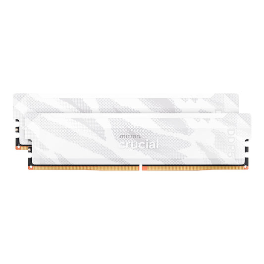 Crucial Pro Overclocking DDR5-6400 32GB Desktop Gaming Memory Kit (16GB x 2) – White