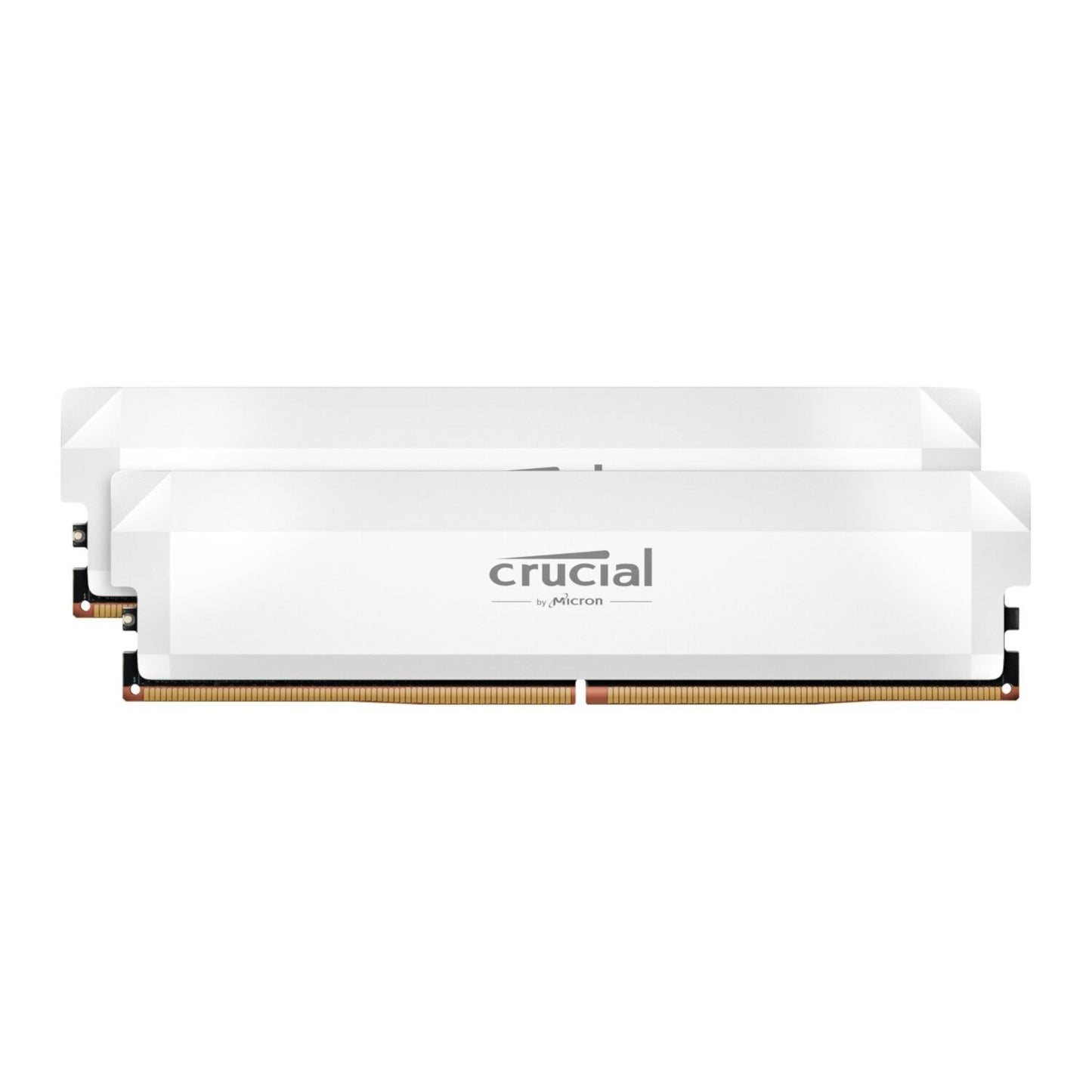 Crucial Pro DDR5 6400MHz 32GB Overclocking Memory Kit - White enhances desktop performance and speed for demanding tasks.