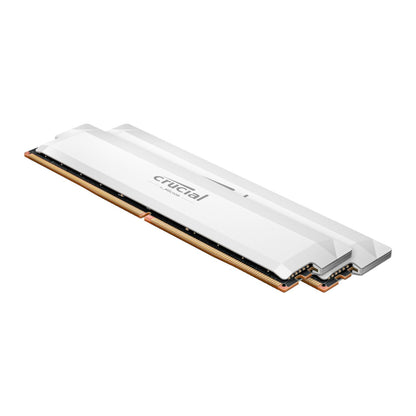 Crucial Pro DDR5 6400MHz 32GB Overclocking Memory Kit - White enhances performance for demanding applications.