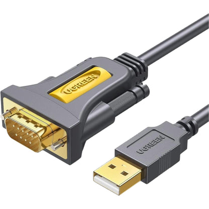 UGREEN USB 2.0 to RS-232 Serial Adapter Cable (USB-A Male to DB9 Male)-Black