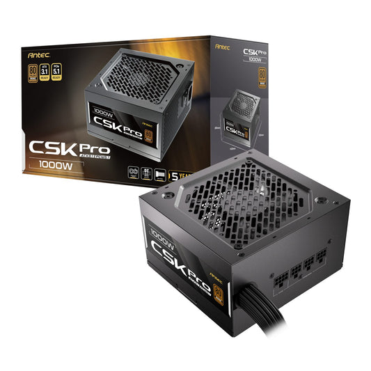 Antec CSK1000 PRO ATX3.1 Semi-Modular 1000W Power Supply, perfect for high-performance PC builds and reliable power.