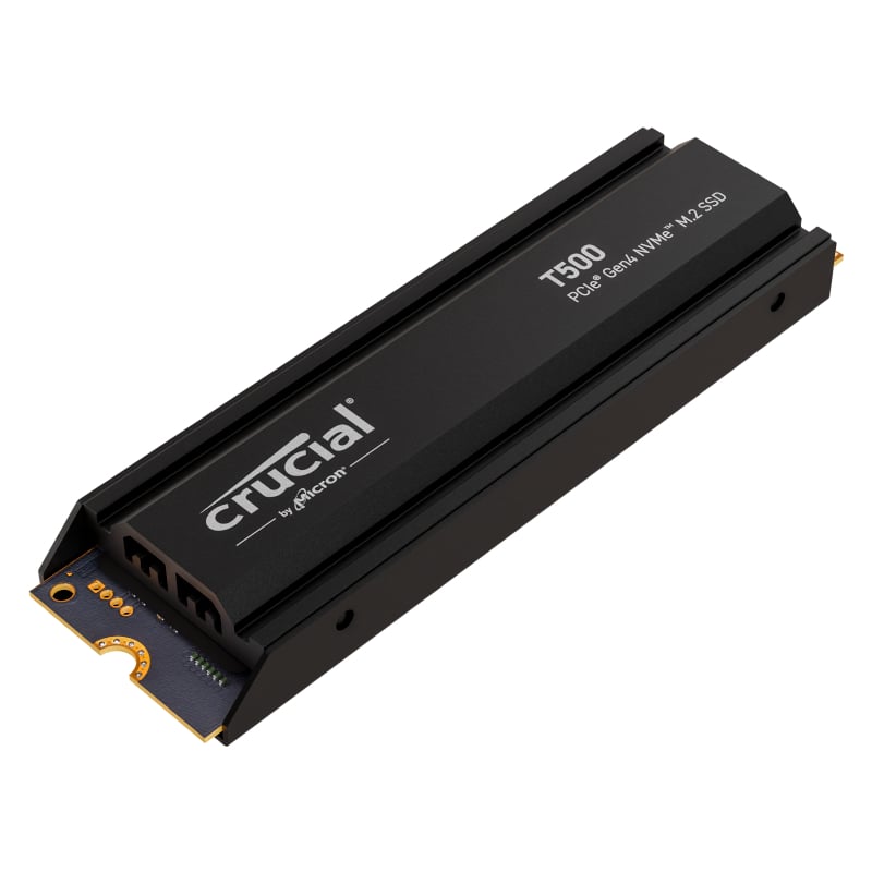 Crucial T500 2TB M.2 NVMe Gen4 with Heatsink NAND SSD
