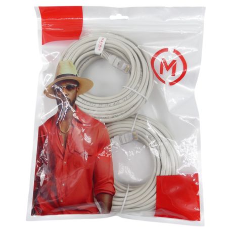 Cat5e 5m Solid Copper (Pack of 2x) - Light Grey Cable - CAT5-SC-05X2