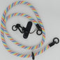 Stylish Cellphone Lanyard with Clip Holder - Climbing Rope Design - White Rainbow LNY-08 for easy access on the go.