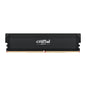 Crucial 16GB DDR5 6400MHz CL38 UDIMM Pro Overclocking Desktop Memory – Black High-Performance RAM for gamers and creators.
