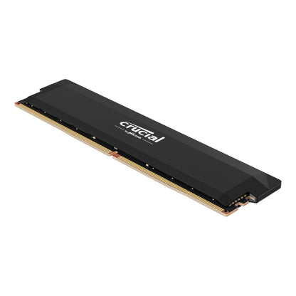 Crucial 16GB DDR5 6400MHz CL38 UDIMM Pro Overclocking Desktop Memory – Black High-Performance RAM for gamers and creators.
