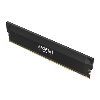 Crucial 16GB DDR5 6400MHz CL38 UDIMM Pro Overclocking Desktop Memory – Black High-Performance RAM for gamers and creators.