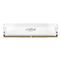 Crucial Pro Overclocking 16GB DDR5 6400MHz UDIMM CL38 Desktop Memory – White High-Speed RAM for gamers and creators.