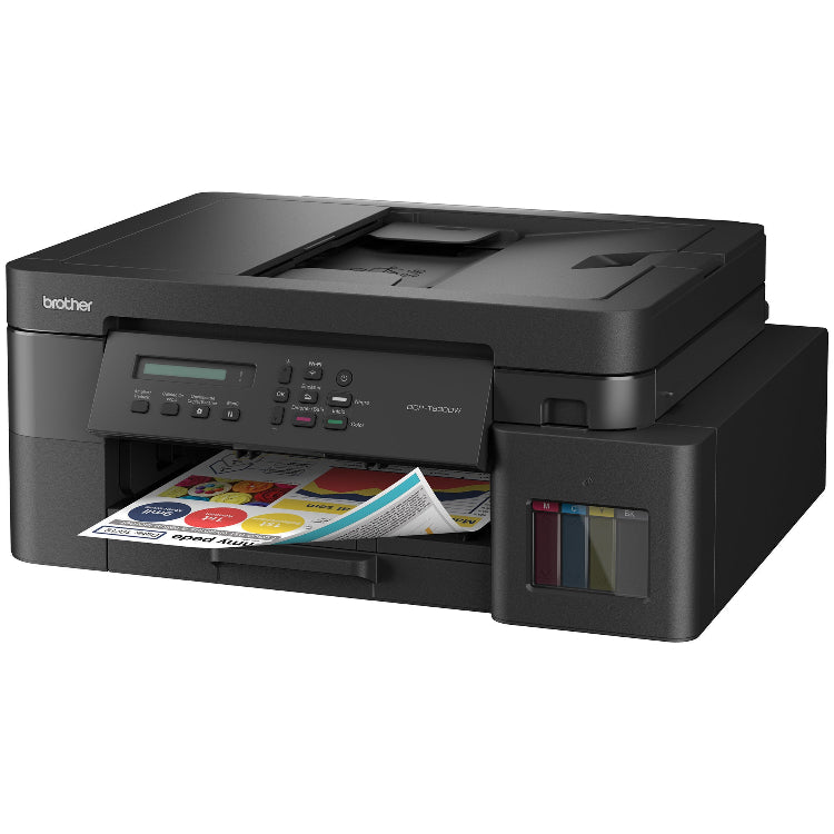 Brother DCP-T830DW wireless colour ink tank printer angled view