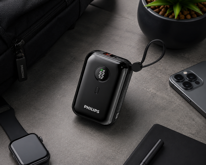 Philips 10,000mAh 22.5W PD Fast Charging Power Bank – Black