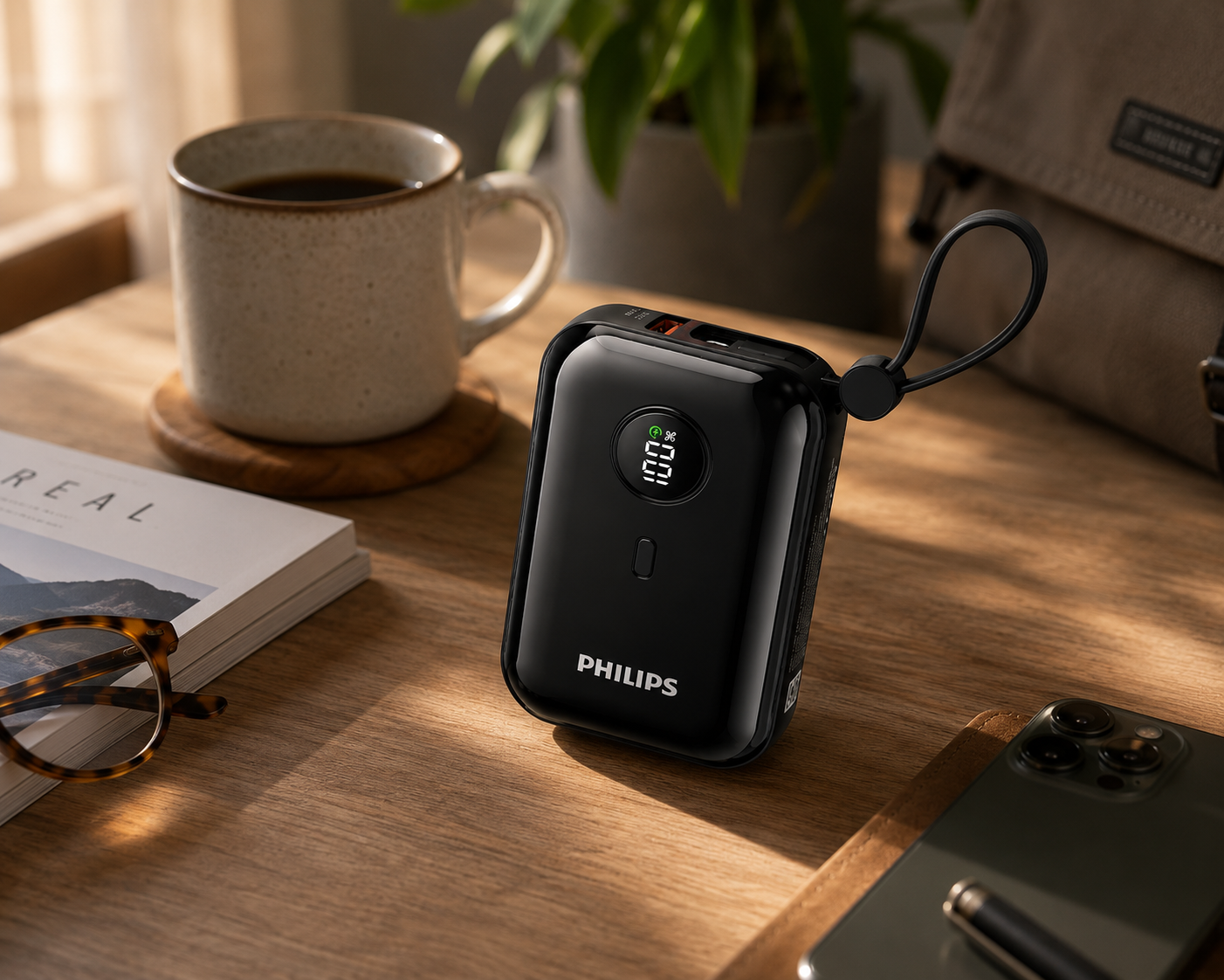 Philips 10,000mAh 22.5W PD Fast Charging Power Bank – Black