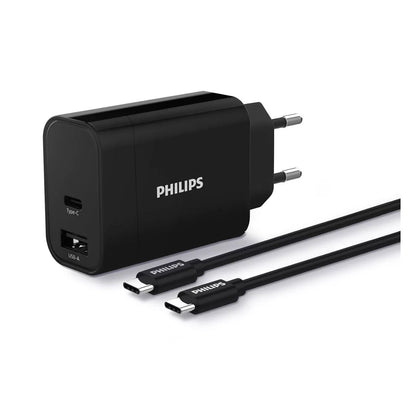 Philips 20W USB-C Power Delivery Wall Charger – Black