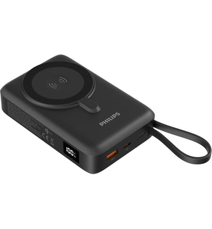 Philips 20,000mAh 22.5W Magnetic Wireless Power Bank – Black