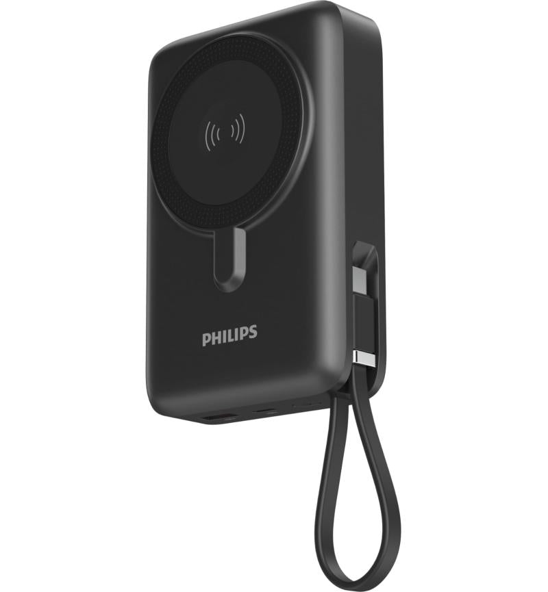 Philips 20,000mAh 22.5W Magnetic Wireless Power Bank – Black