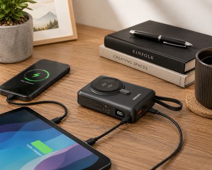 Philips 20,000mAh 22.5W Magnetic Wireless Power Bank – Black