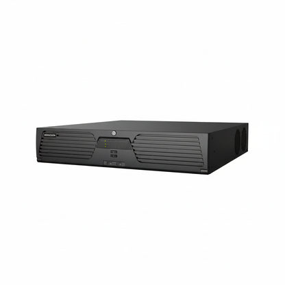 Hikvision 64-channel Acusense NVR front panel.

