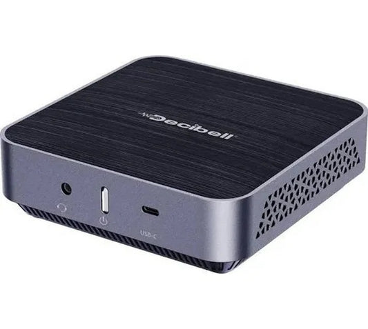 Decibell AM02 Pro Mini Desktop AMD Ryzen 7 16GB RAM 1TB SSD Win11 Pro, compact design for powerful performance.