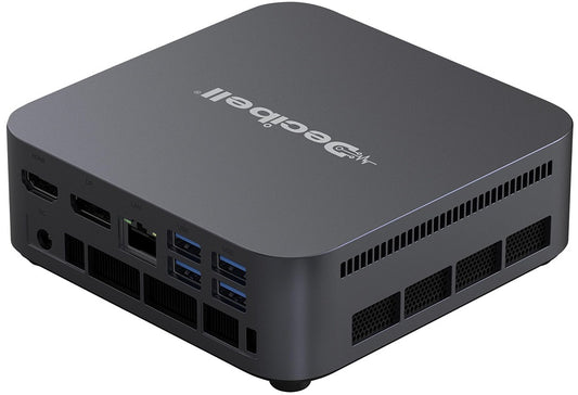 DECIBELL Mini PC – Intel Core i3-1215U, 8 GB DDR4, 256 GB NVMe SSD, Windows 11 Pro, compact design for efficient use.