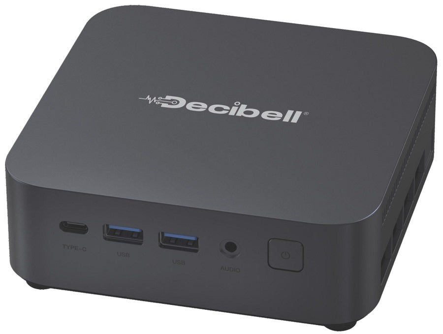 Compact and powerful, the DECIBELL Mini PC – Intel Core i3-1215U, 8 GB DDR4, 256 GB NVMe SSD, Windows 11 Pro.