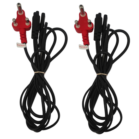 Dedicated Clover and Figure 8 Power Cable 2-Pack with 2.8m length and grounded 3-prong SA plug for reliable performance.