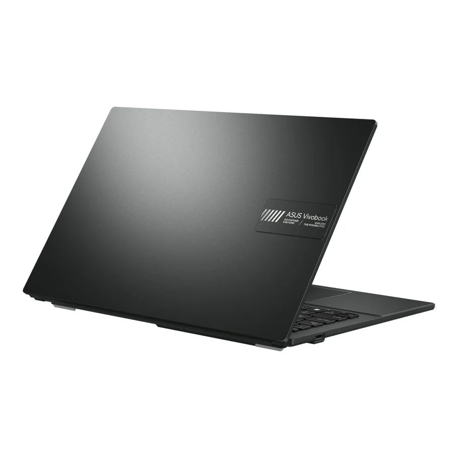 Black laptop with ASUS logo on a white background