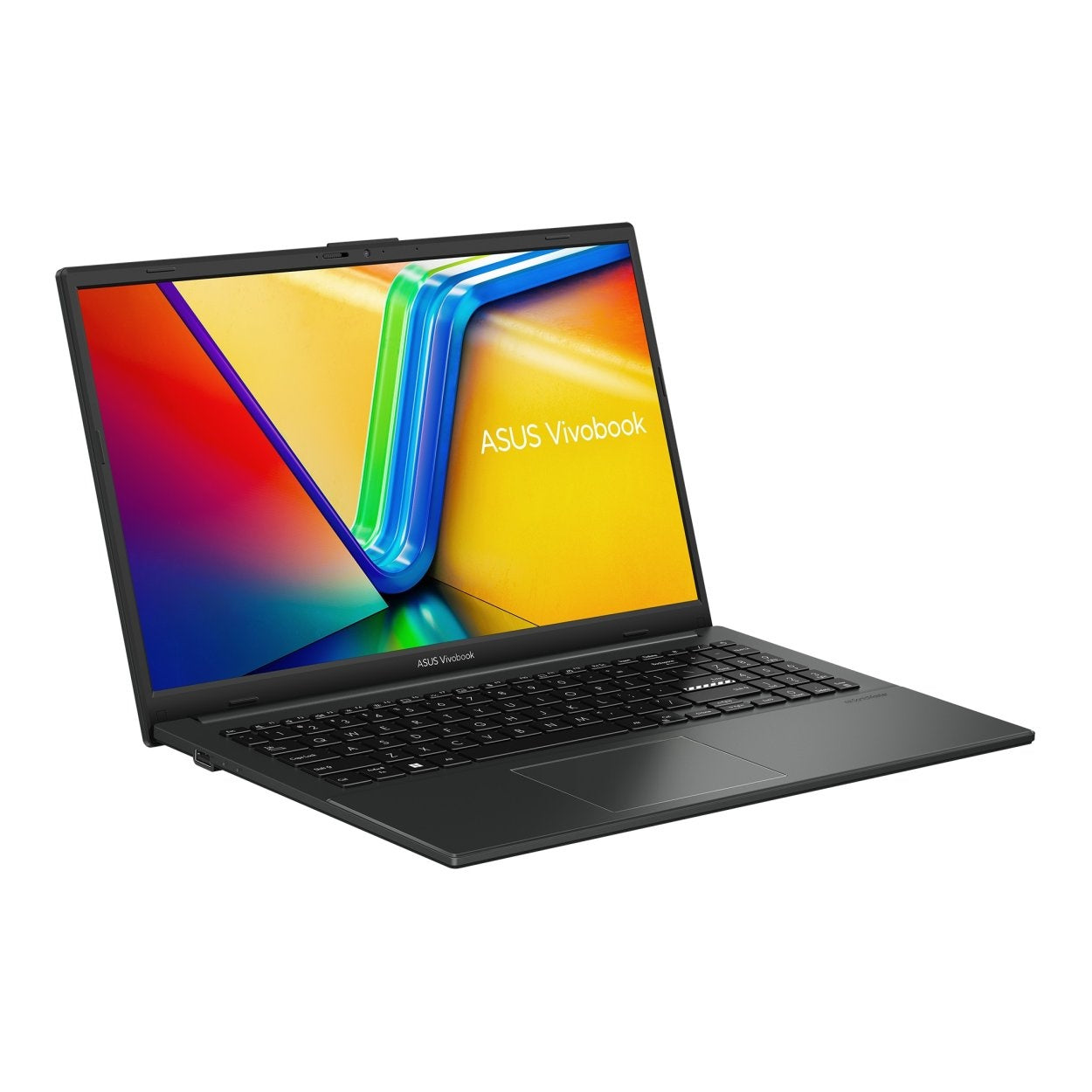 ASUS Vivobook laptop with colorful display on a white background
