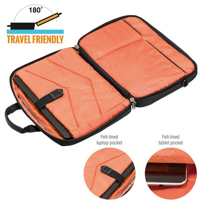 Everki Flight laptop briefcase EKB419 open view