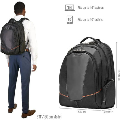 Everki Flight 16-inch laptop backpack EKP119 front view