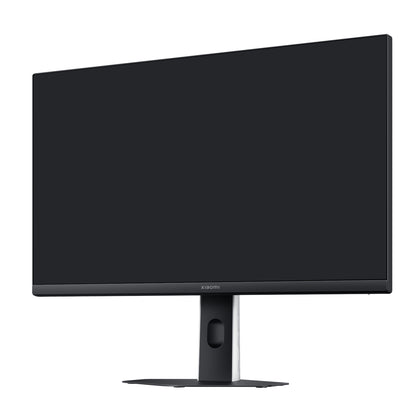 Black computer monitor on a white background