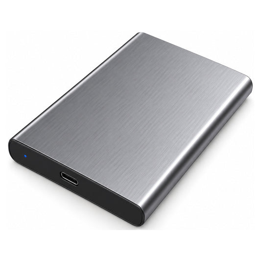 M-LINK EXT-500-A 500GB external hard drive with silver aluminium casing and USB-C port