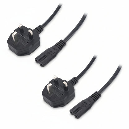 M-Link 2-meter figure-8 power cord (IEC C7) on a white background.


