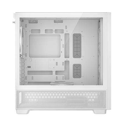 Antec FLUX Mid-Tower E-ATX Gaming Chassis Wood Front Panel - White