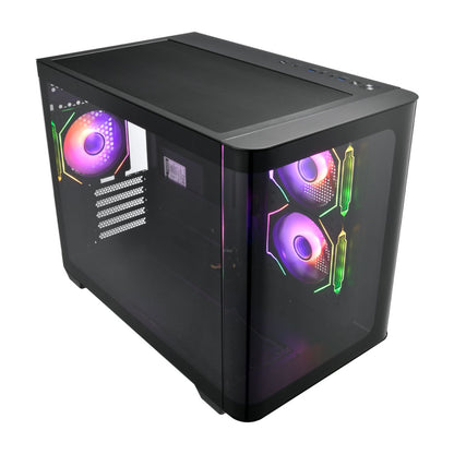 FSP S380 ARGB M-ATX Mid Tower Gaming Chassis - Black
