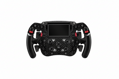 Side profile showing the custom silicone grip and carbon fiber construction.

