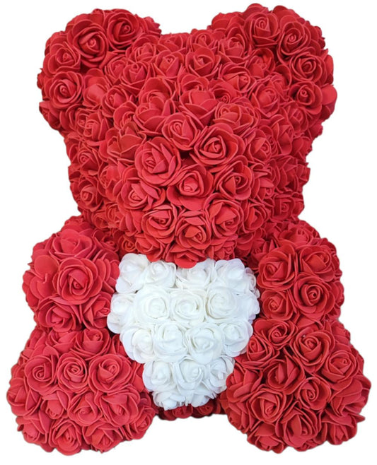 Forever Teddy Bear 40cm Tall Collectable Foam Rose Bear in A Giftbox - VTS-TB40-RW, a perfect gift for any occasion.