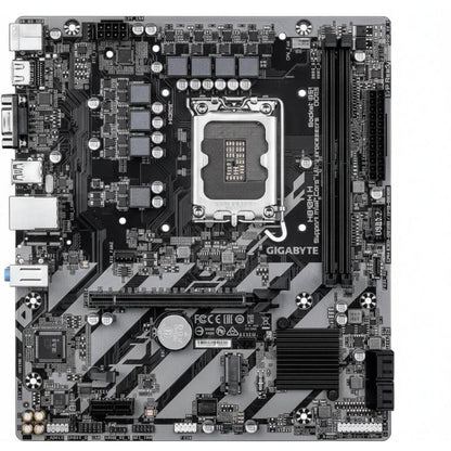 Top-down view of the Gigabyte H810M H Micro-ATX motherboard.

