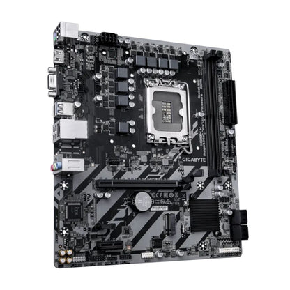 Close-up of the motherboard's LGA1851 CPU socket and surrounding power delivery components.
