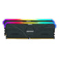 Geil Gemini RGB 32GB KIT(2X16GB) 6000MHz DDR5 Desktop Gaming Memory - Grey with vibrant RGB lighting for gamers.