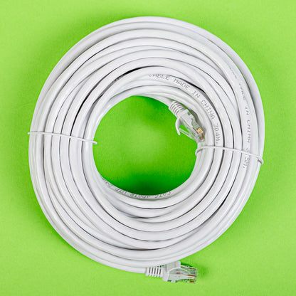 Gizzu Cat6 UTP Fly Lead Ethernet Network Cable 20m – White